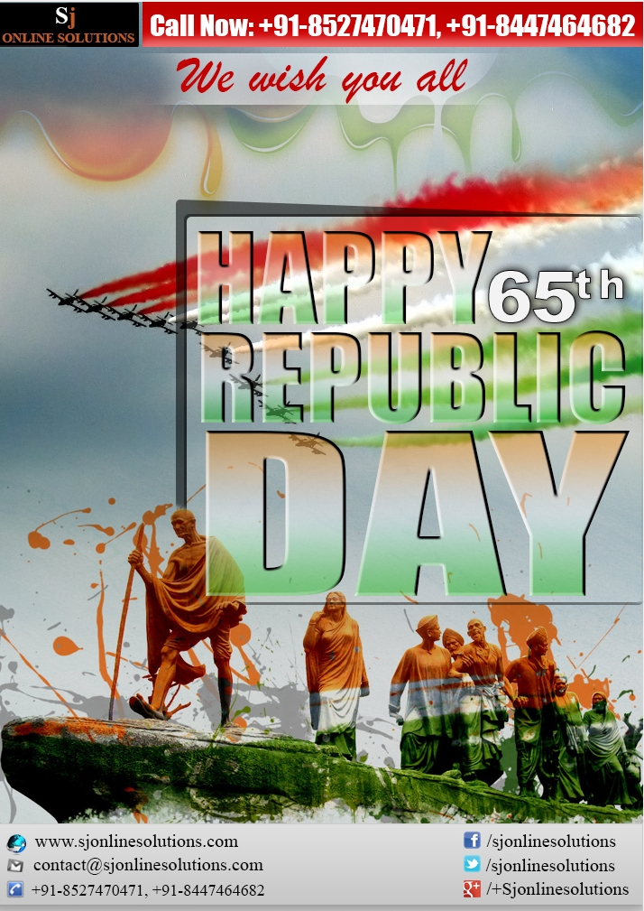 We Wish You All A Very Happy 65th Republic Day!