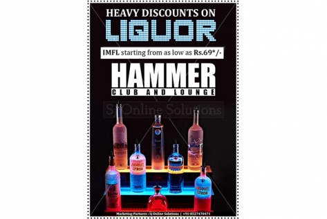 Creative Design For Discount Offer at Hammer Club And Lounge