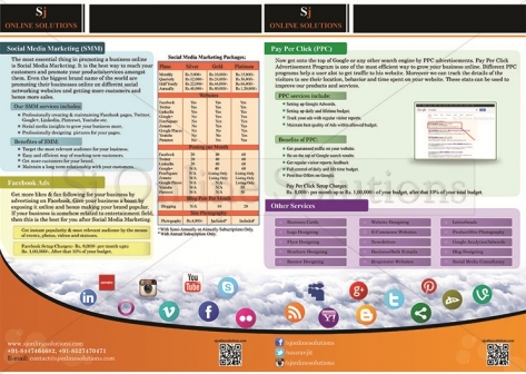 Brochure Designing for Online Marketing Services
