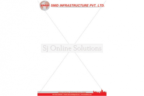 Letter head Design For SMID Infrastructure pvt. Ltd.