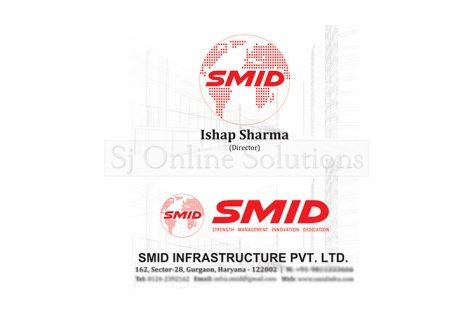 Visiting Cards Design for SMID Infrastructure Pvt. ltd.