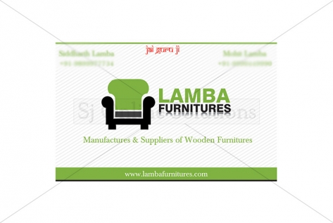 Visiting Card Design For Lamba Furniture