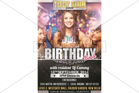 Creative Designing For Birthday Bash AT Titoz Club And Lounge