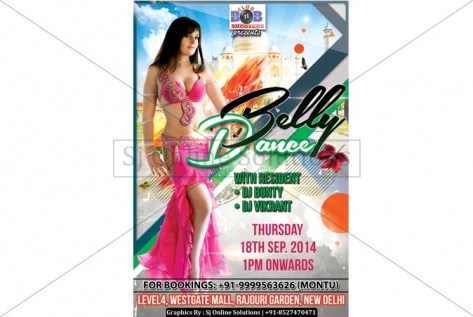Creative Designing For Belly Dance Party At BnB Bar and Lounge