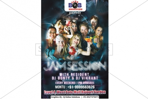 Creative Designing For Jam Session Party At BnB Shooters Club