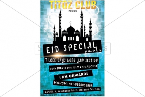 Creative Design For Eid Party AT Club Titoz