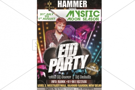 Creative Design For Eid Party At Club Hammer