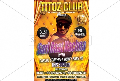 Creative Designing For Titoz Club And Lounge Party