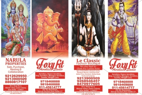 Banners Designing For Foxy Fit, Narula Properties And Le  Classic