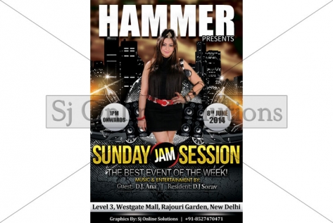 Creative Design For party With Dj Ana at Club Hammer
