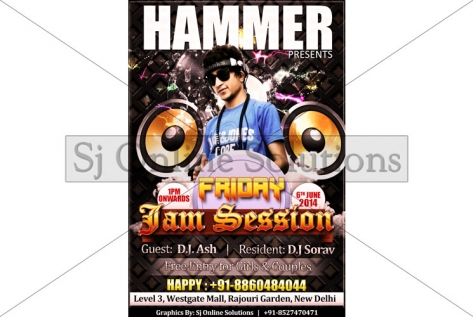 Creative Design For friday jam Session With A-Bazz at Club Hammer