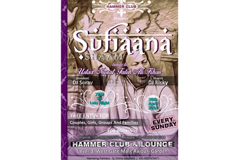 Creative Design For Sufiana Shaam At Hammer Club And Lounge