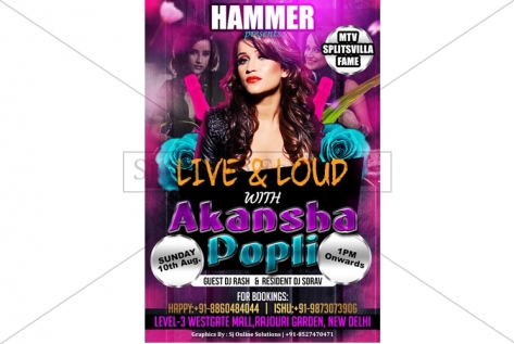 Creative Design For party With Dj Akansha Popli at Club Hammer