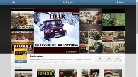 Social Media Marketing On Instagram For Bimbra4x4