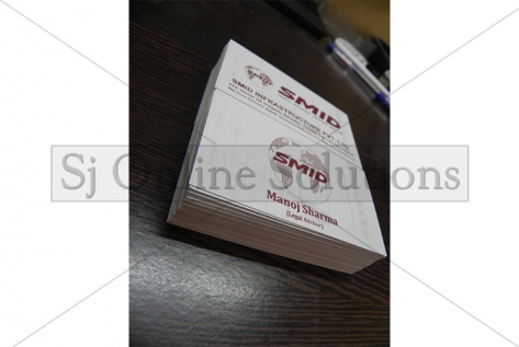 Visiting Cards Printing For SMID Infrastructure Pvt. Ltd.