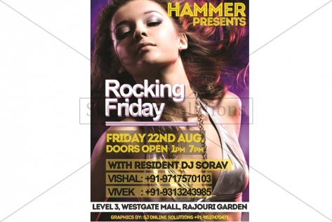 Creative Design For Party At Club Hammer