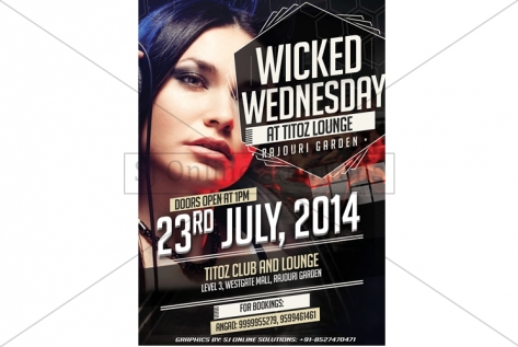Creative Design For WIcked Wednesday Party At Titoz Club And Lounge