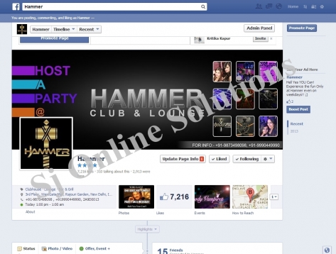 Online Marketing for Hammer Club and Lounge