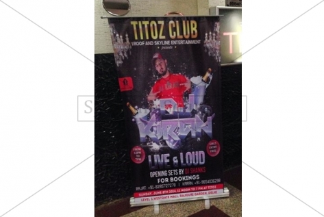 Standee Printing For Party With Dj Kiran At Titoz Club And Lounge