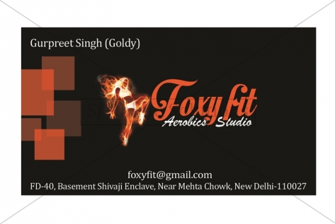 Visiting Card Design For Foxy Fit