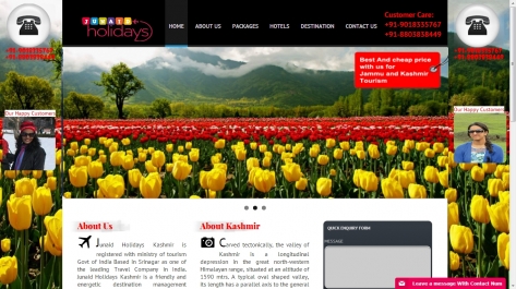 Website for Kashmir Tour Guide