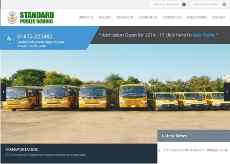 Website for Standard Public School
